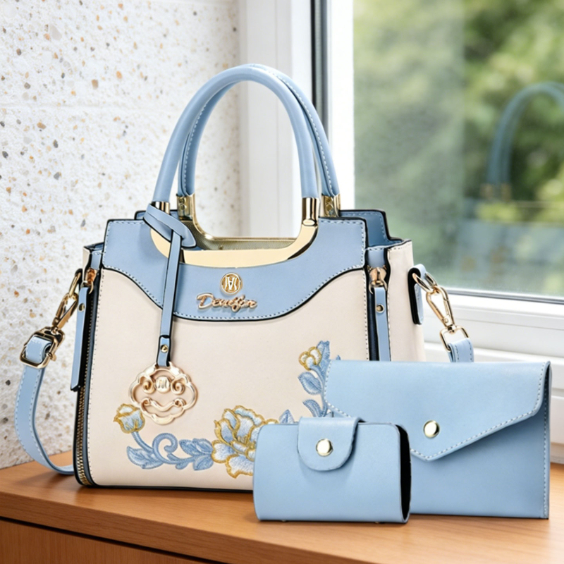 Women'S Work Fashion - 3 parçalı yüksek kaliteli işlemeli çanta