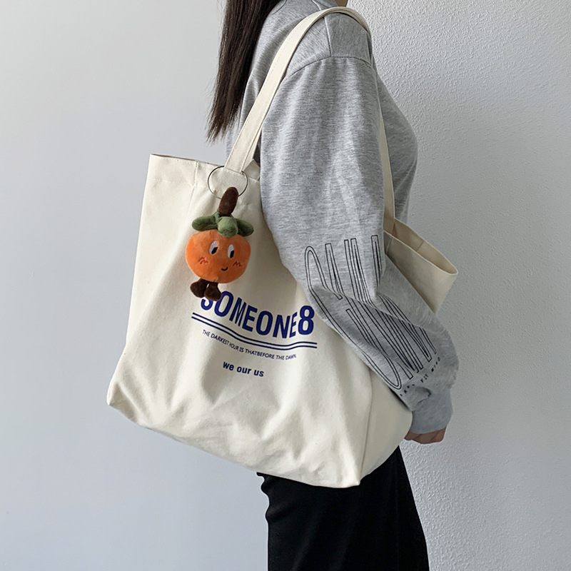 Structured Handbag Work - Mektup ins kanvas çanta öğrenci kitap