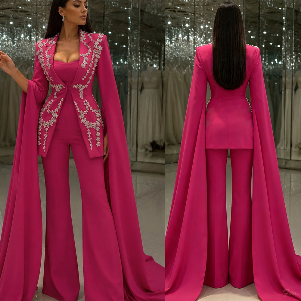 Formal Dress Female - Zarif kadın Abiye Boncuklu Takım Elbise