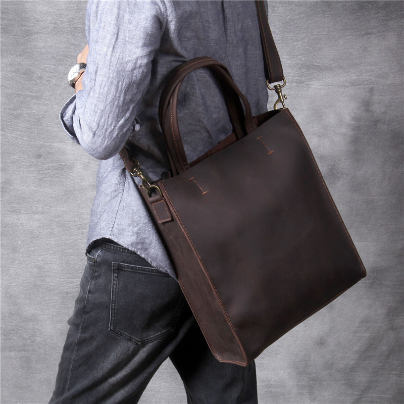 Vintage hakiki deri erkek el ç - Structured Handbag Work incelemesi ve fiyatı