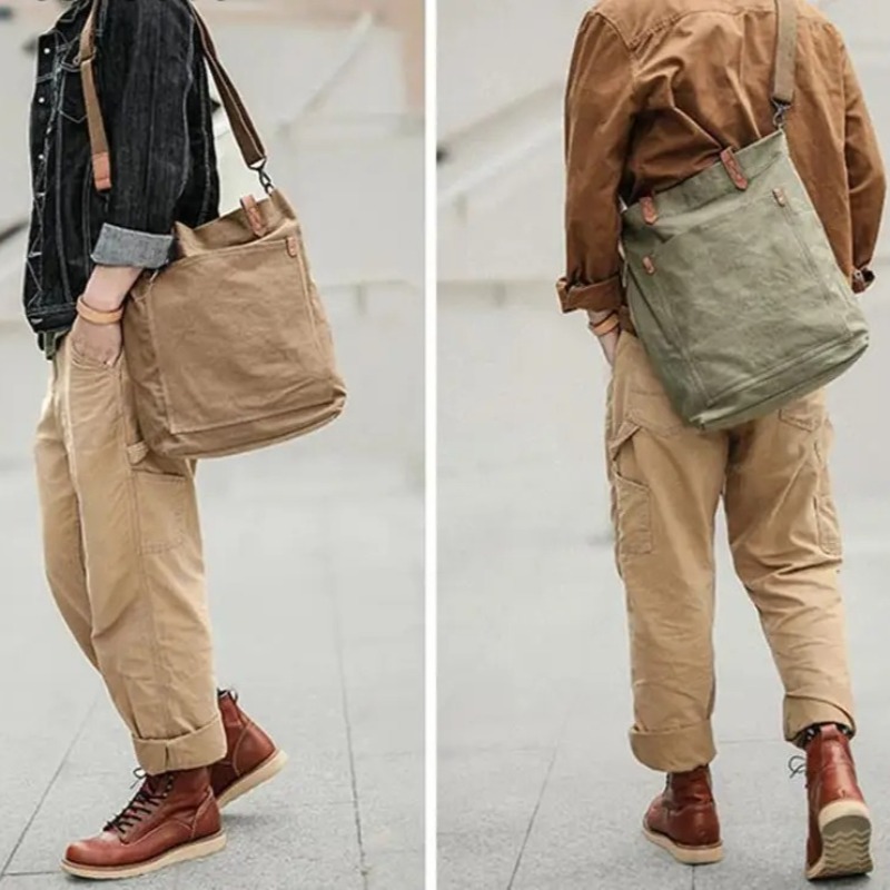 Erkekler için Kanvas Deri Çant - Structured Handbag Work incelemesi ve fiyatı
