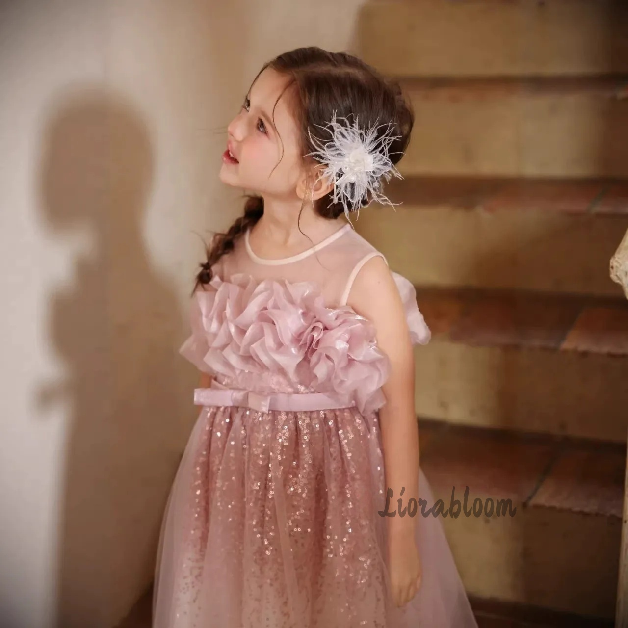 Kızların Pembe Dalgalı Tül Res - Formal Attire Woman incelemesi ve fiyatı