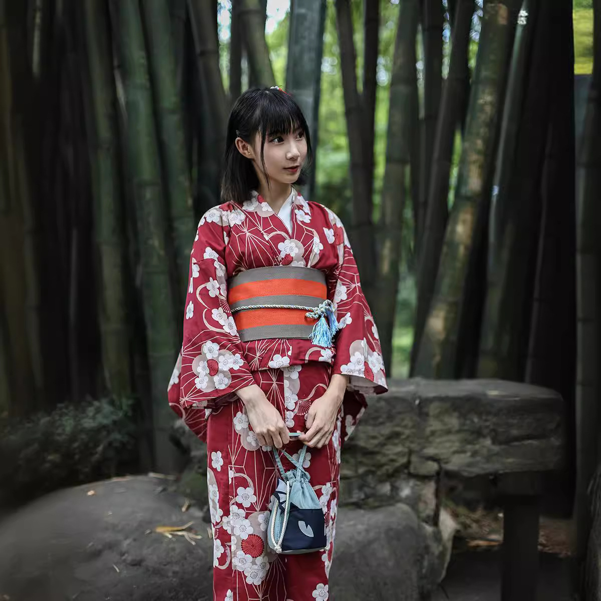 Kırmızı Japon Yukata Kimono Ka - Women'S Red Formal Wear incelemesi ve fiyatı