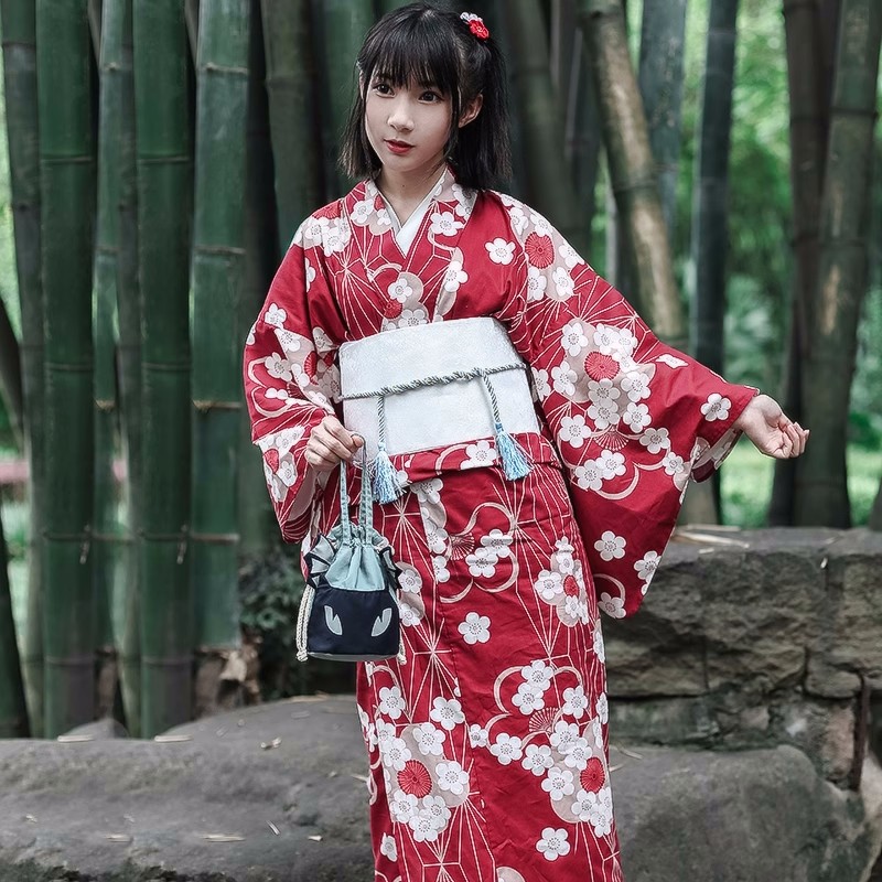 Kırmızı Japon Yukata Kimono Ka - Women'S Red Formal Wear incelemesi ve fiyatı