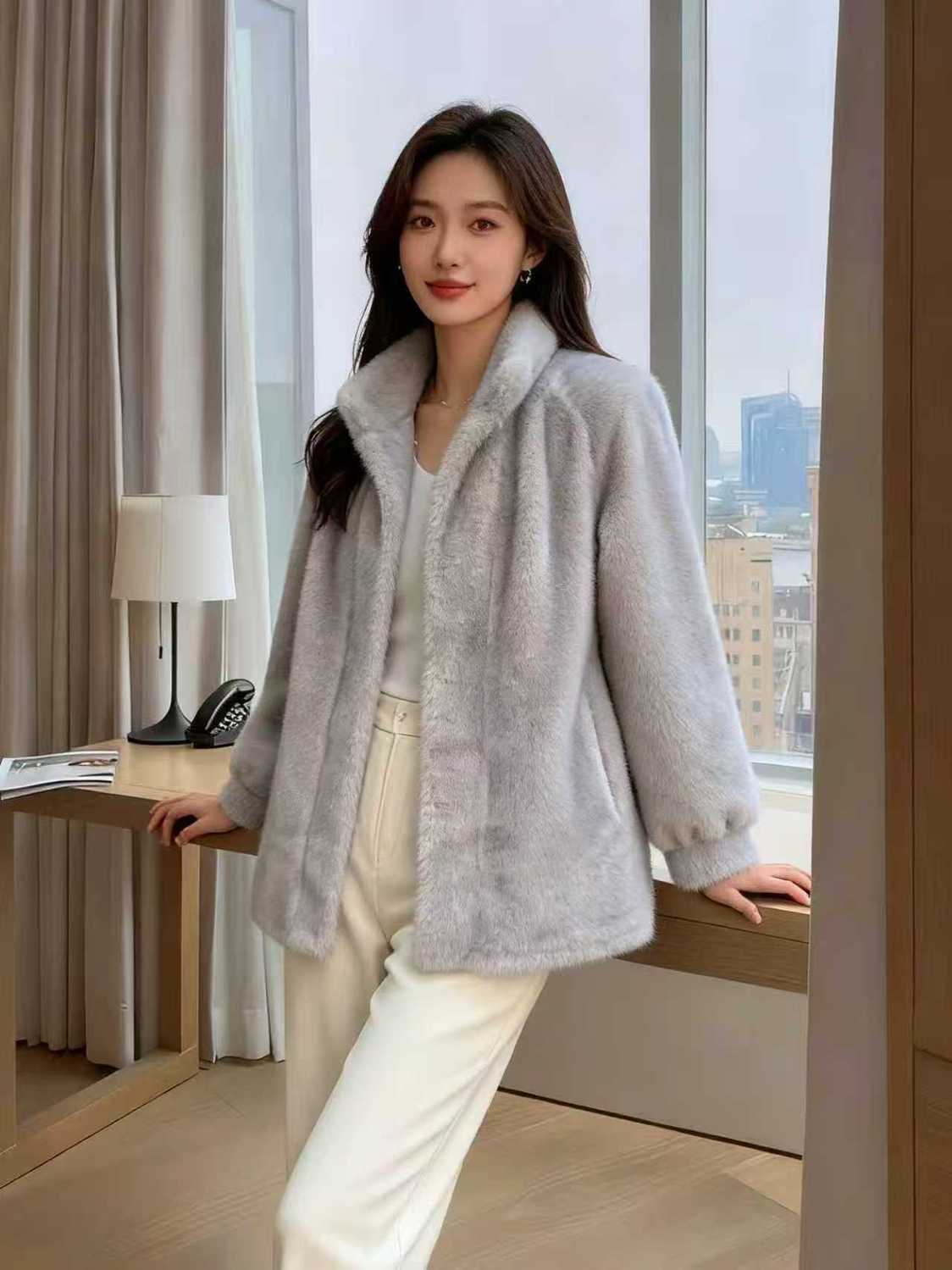 Sahte Kürk Vizon Montlar Kadın - Tailored Coat Wool incelemesi ve fiyatı