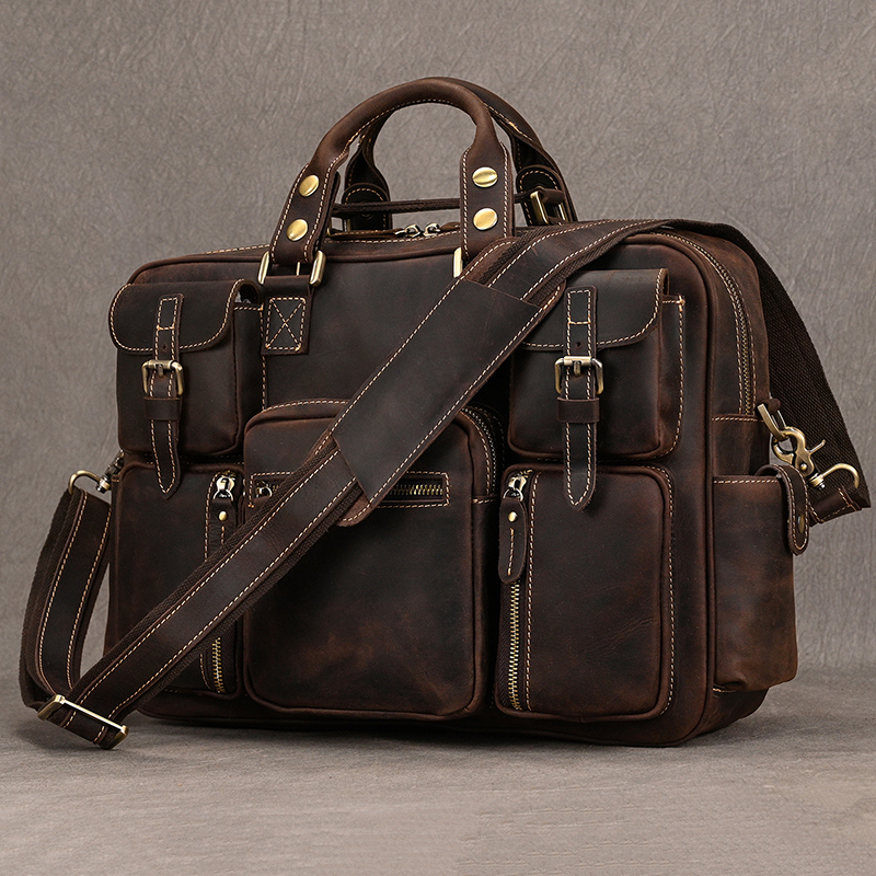 Luufan Vintage Çılgın At Deri  - Structured Handbag Work incelemesi ve fiyatı