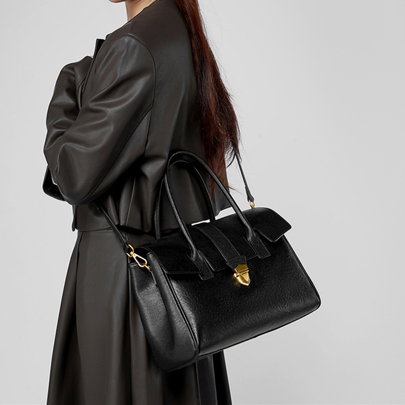 BURMINSA Hakiki Deri Üstten Sa - Structured Handbag Work incelemesi ve fiyatı