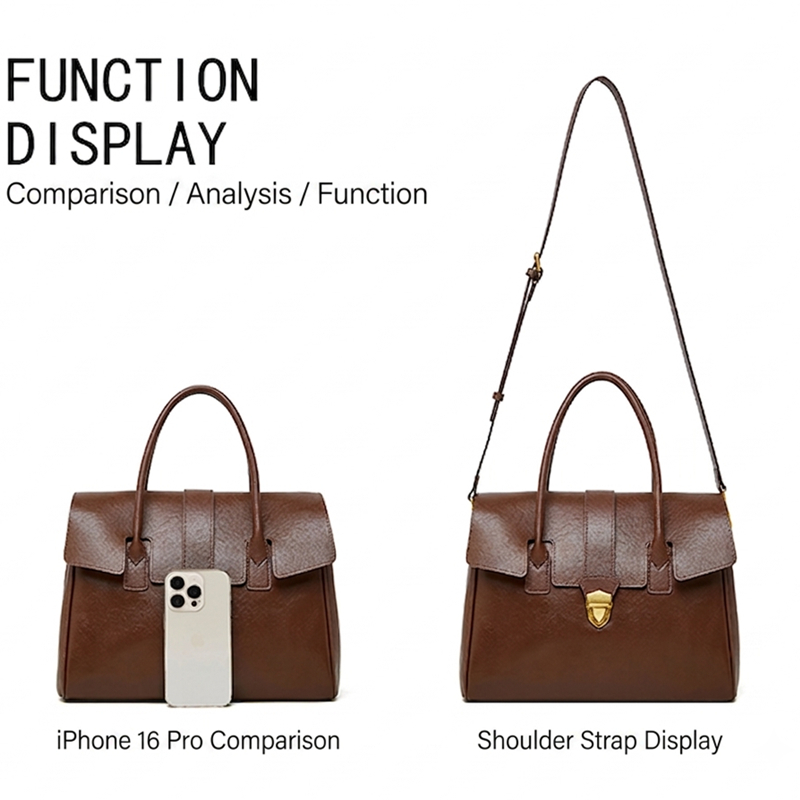 BURMINSA Hakiki Deri Üstten Sa - Structured Handbag Work incelemesi ve fiyatı