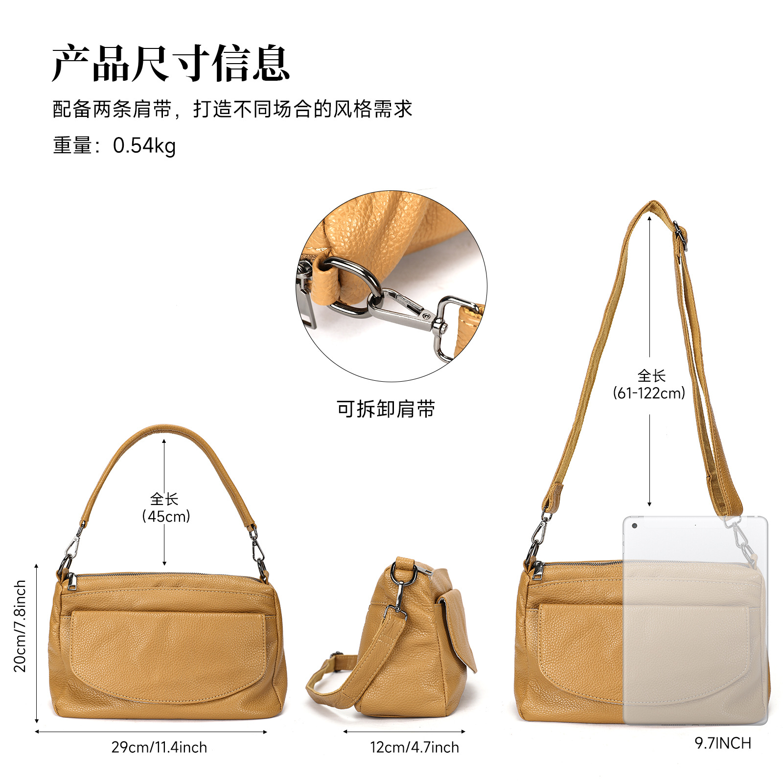 Kadınlar İçin Hakiki Sığır Der - Structured Handbag Work incelemesi ve fiyatı
