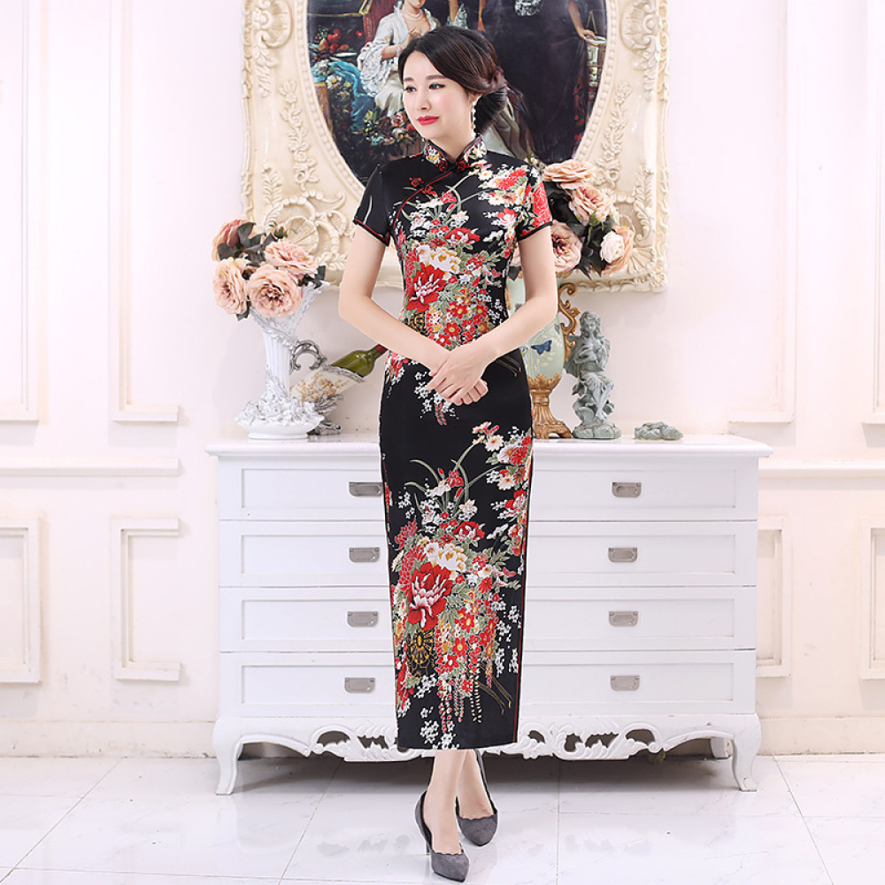 Klasik Saten Çin Elbisesi Uzun - Women Formal Wear For Party incelemesi ve fiyatı